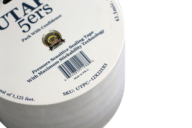 Singles Heavy Duty Clear Tape 1/2 Inch x 75 Yards Long, Packing Shipping Tape Refills Available Packaging Tape for Moving Boxes & Moving Supplies, Clear Office Use Sealing Tape 5 Roll 1/2" x 225'