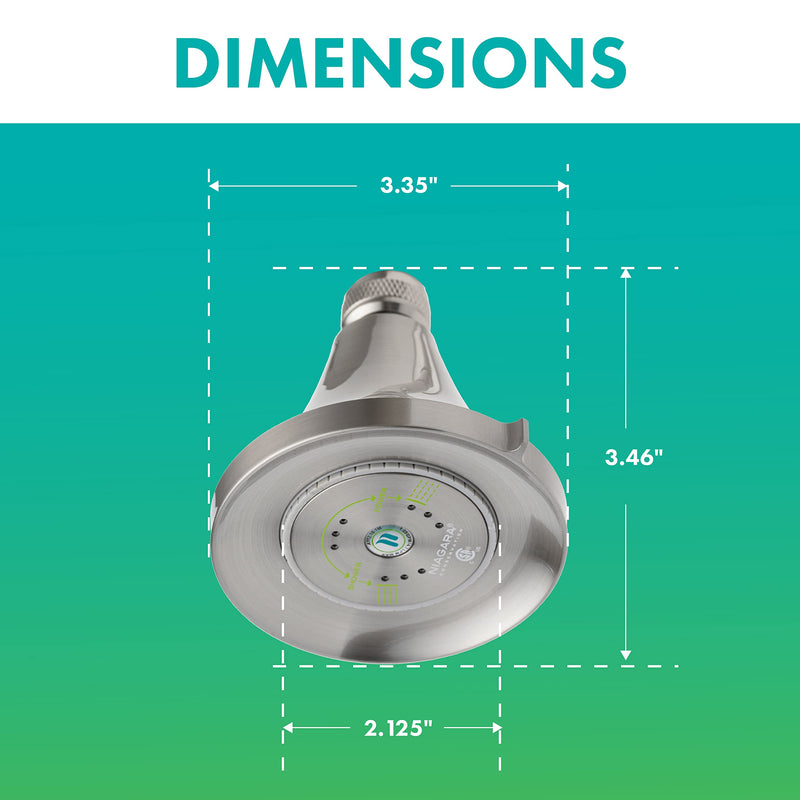 Niagra Conservation N3912BN Earth Luxe High Efficiency Showerhead, Brushed Nickel 1.25 GPM