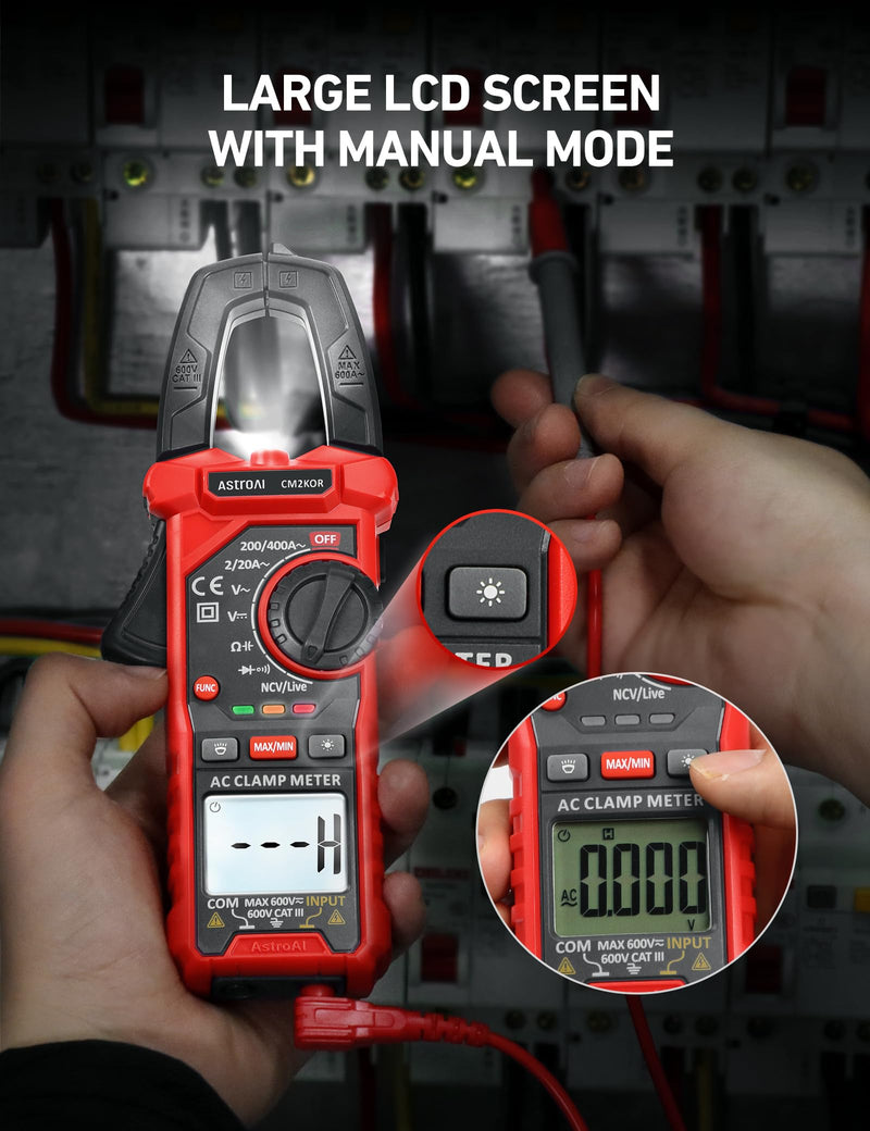 [Australia - AusPower] - AstroAI Digital Clamp Meter 2000 Counts and AM33B 2000 Counts Multimeter 