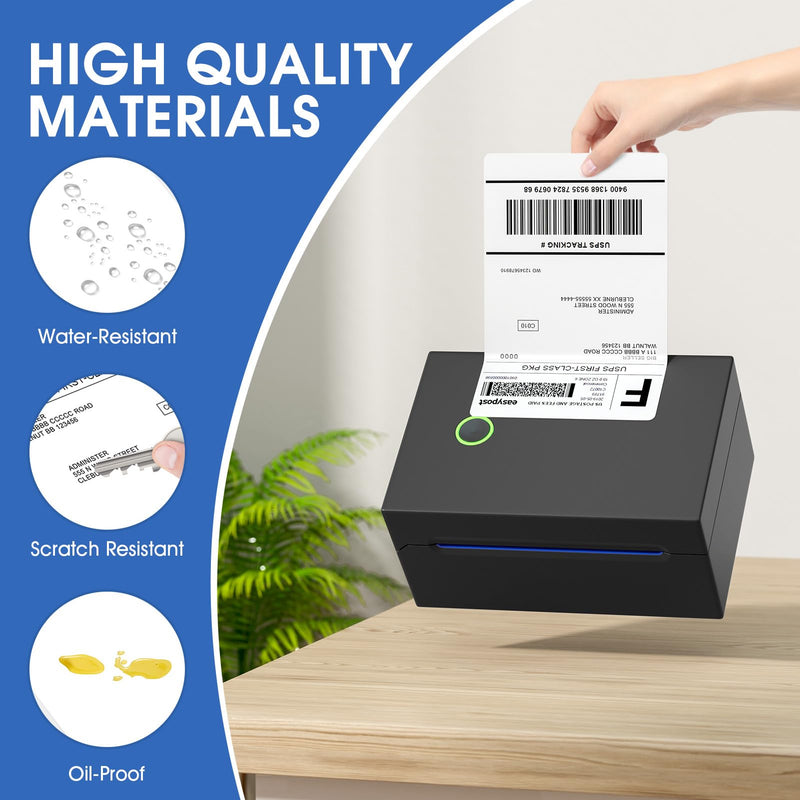 MaxGear 4" x 6" Direct Thermal Labels, 4000 Pcs/16 Rolls, Perforated White Mailing Shipping Package Labels, Commercial Grade, Permanent Adhesive, Compatible with Most Thermal Printers 16 Rolls