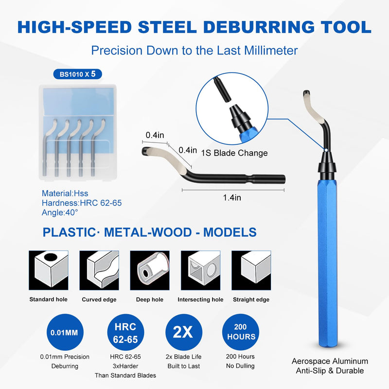 3D Printer Tools Kit, 58PCS 3D Printer Accessories & 3D Printing Tool Kit with Nozzle Cleaning Kit, Deburring Tool, Scraper, Files, Carving Knife, Tweezers – 3D Print Tools for FDM/SLA Printers 58pcs 3D Printing Tool Kit with Deburring Tool