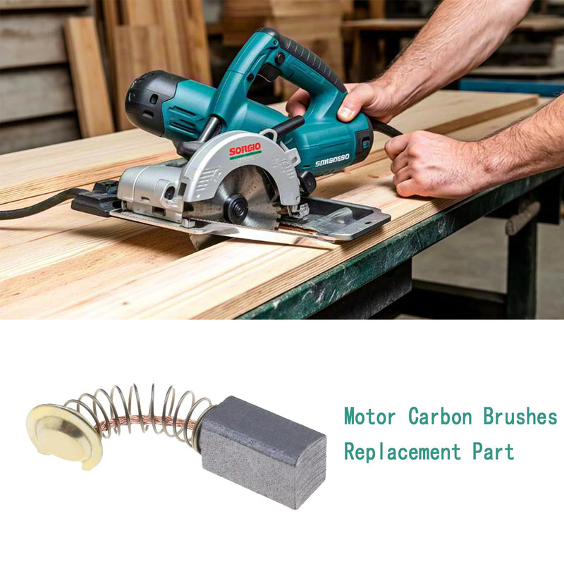 [Australia - AusPower] - Newyuan Pack of 10 Motor Carbon Brushes Replacement Part Compatible with Einhell TC-SM 2131 BT-SM 2131 TH-SM 2131, 6.5 x 7.5 x 13.5 mm Power Tool Accessories 