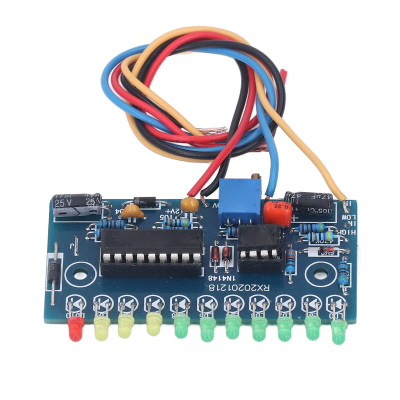 Funny 10 LED Audio Level Indicator LM3915 DIY Kit Electronic Sound Spectrum Analyzer Level Display Suite Module for Learning Electronics