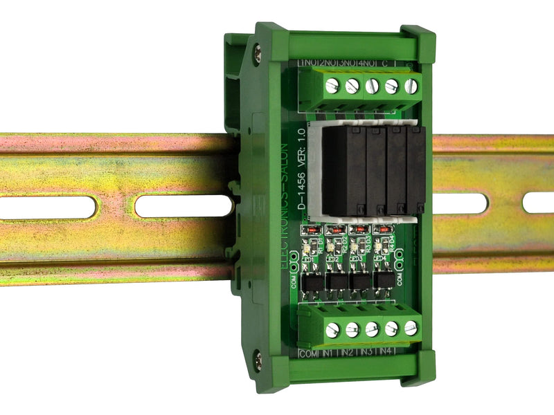 [Australia - AusPower] - DIN Rail Mount AC/DC 5V 12V 24V SPST-NO 5Amp Power Relay Module (AC/DC 24V, 4 Channels) AC/DC 24V 
