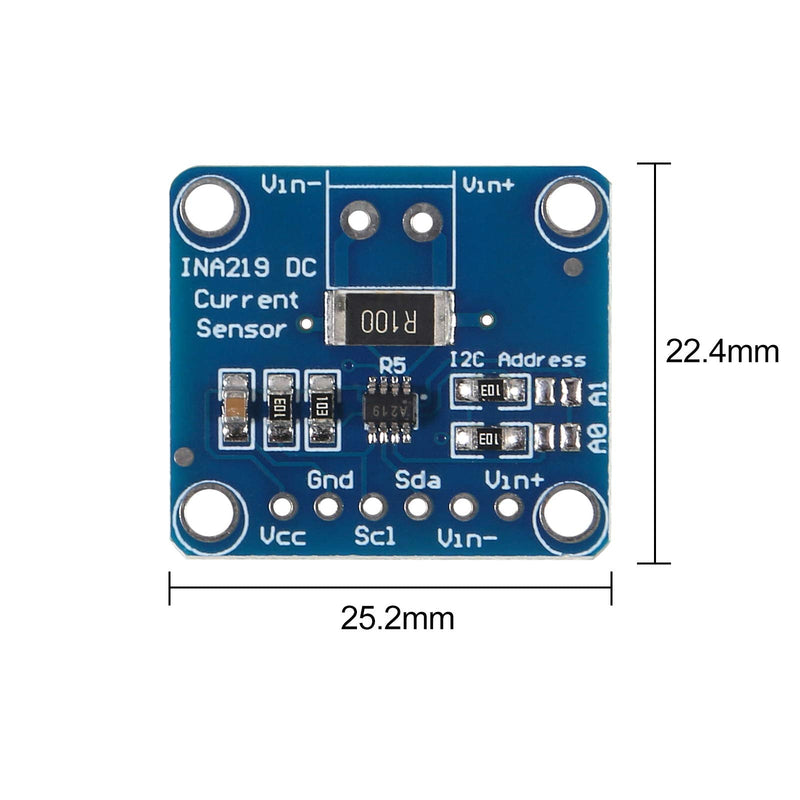 [Australia - AusPower] - 4Pcs INA219 I2C Bi-Directional DC Current Power Supply Sensor Breakout Board Module I2C IIC Interface 