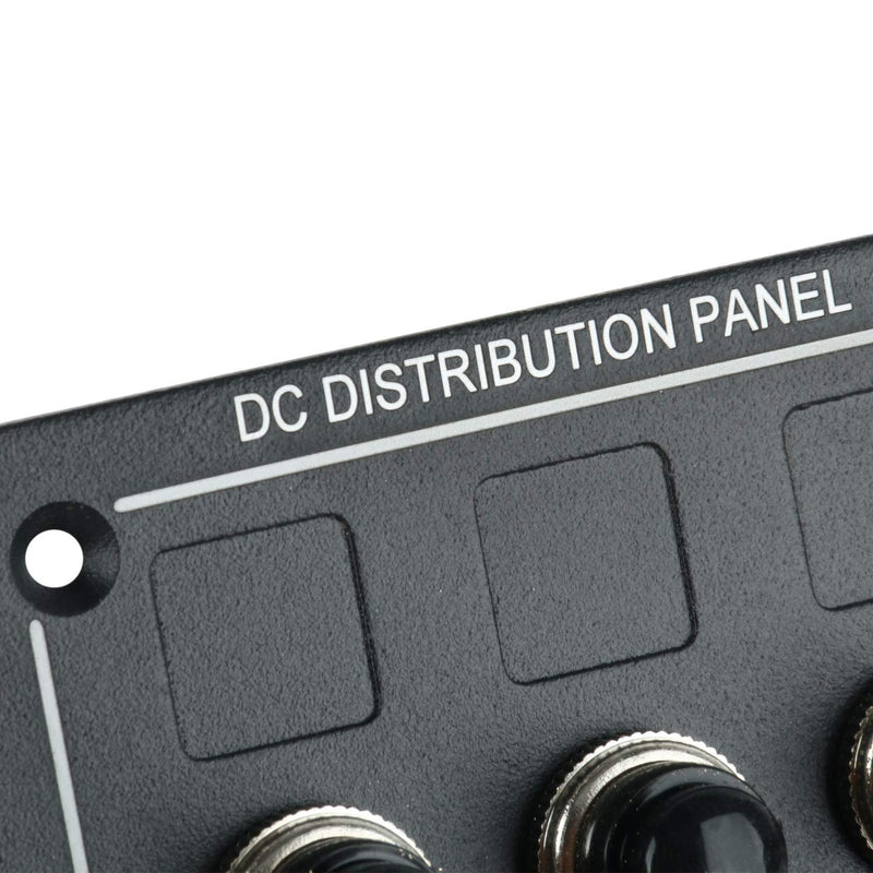 Amarine Made 3 Gang Pre Wired Rocker Switch Panel - Waterproof On/Off Toggle Rocker, 12V 24V with Fuse, Circuit Breaker with LED Indicator for RV, Cars, Marine, Boat