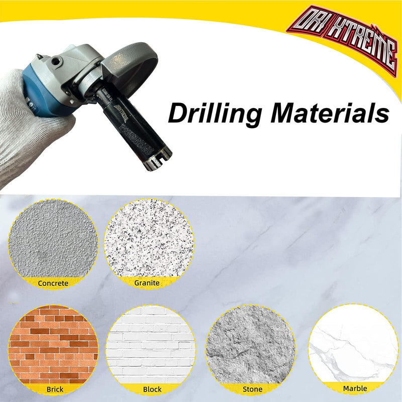 Diamond Core Drill Bits 2Inch Granite Hole Saw for Dry Drilling Concrete Marble Stone with 5/8-11 Thread 50mm 50mm(2'')
