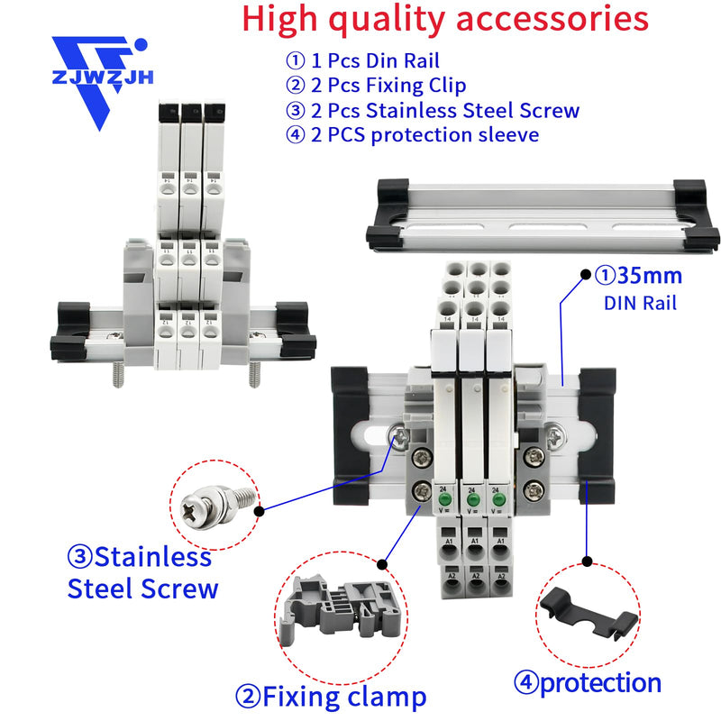 [Australia - AusPower] - (3Pcs) Miniature Relays for PLC Controller 24V DC and 24V AC Both;6 Amp with LED Flasher Relay;Socket 41F-1Z-C4;Relay 24V Din Rail; Spring Terminals Socket 3PCS 24VDC/AC Spring Terminals Socket 