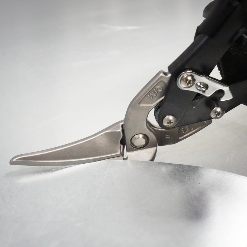 Malco AV63 Long-Cut Offset Aviation Snips | Left & Straight Cutting | 2-1/4" Extra-Long Blade | POWER-FIT Performance Grips | Forged Steel Jaws Left Offset