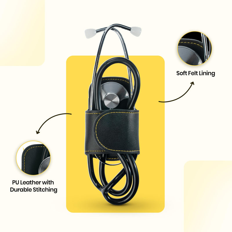 [Australia - AusPower] - Stethoscope Holder Clip for Scrubs with Pocket Protector – Stethoscope Accessories Gift for Nurses, Doctors, EMTs & Students – 2-in-1 Set Gift Ready & Designed to Prevent Scratches 