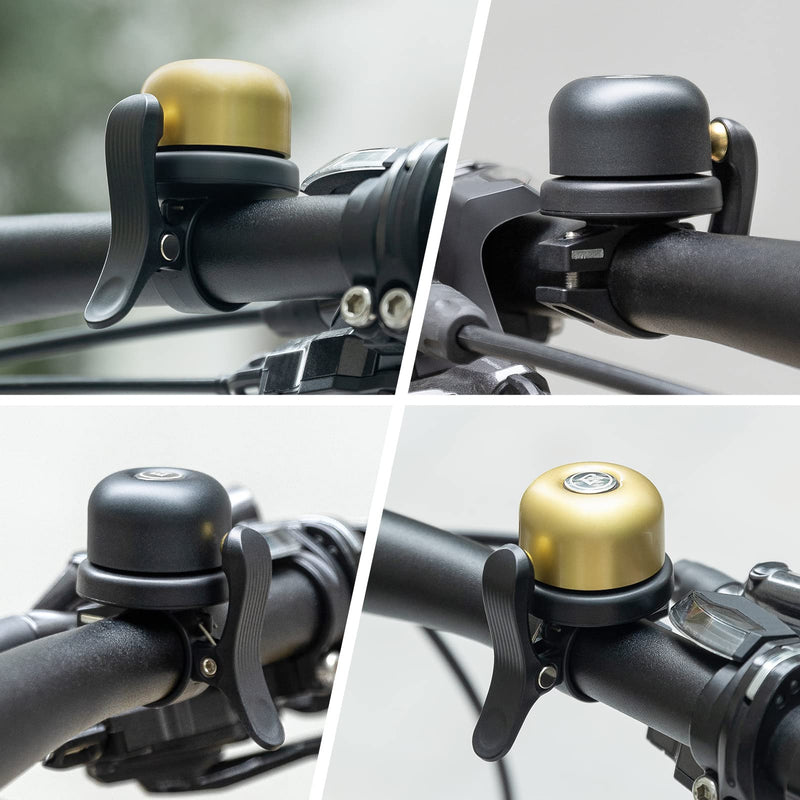 [Australia - AusPower] - ROCKBROS Bike Bell for Apple AirTag Hidden Bike Mount Bike AirTag Holder GPS Tracker Bike Bell Anti-Theft for Adults Suitable for 0.87''/22.2, 1''/25.4, 1.25''/31.8mm Diameter Handlebar 0.87''/22.2mm Black 