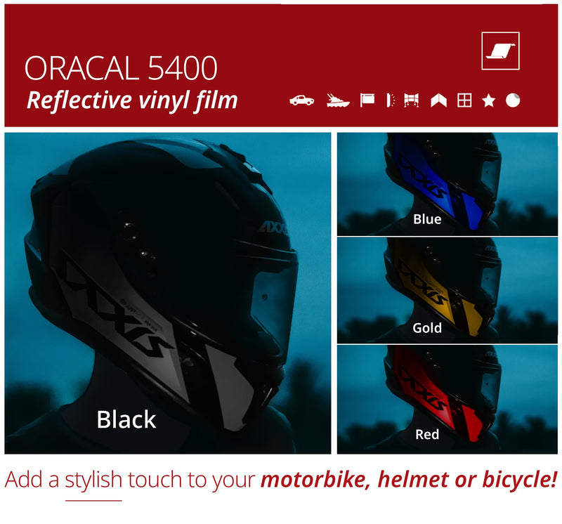 ORACAL 5400 Reflective Craft Safety Vinyl - 12" x 24" Self-Adhesive Roll for Vinyl Cutters and plotters Including 12" x 24" Roll of Transfer Paper (Black Reflective 3 Rolls) 12" x 24" (3 rolls) Black