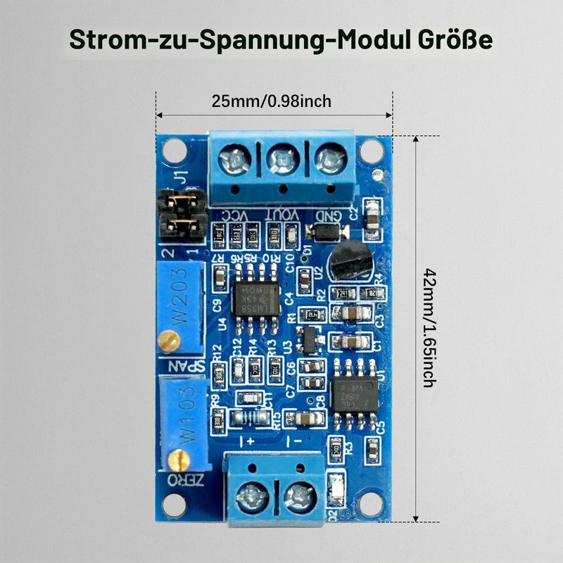 Current to Voltage Module AYWHP 2 Pieces Current Voltage Converter Module 0/4-20mA to 0-3.3V 5V 10V Current Transformer Signal Conversion Board
