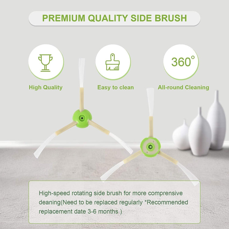 [Australia - AusPower] - 19 Pack Replacement Parts Compatible for Roomba j7 j7+/Plus E5 E6 E7 i7 i7+ i3 i3+ i4 i4+ i6 i6+ i8 Vacuum Cleaner, Replenishment Kit 2 Set Roller Brushes,8 Filters,8 Side Brushes White Side Brushes 