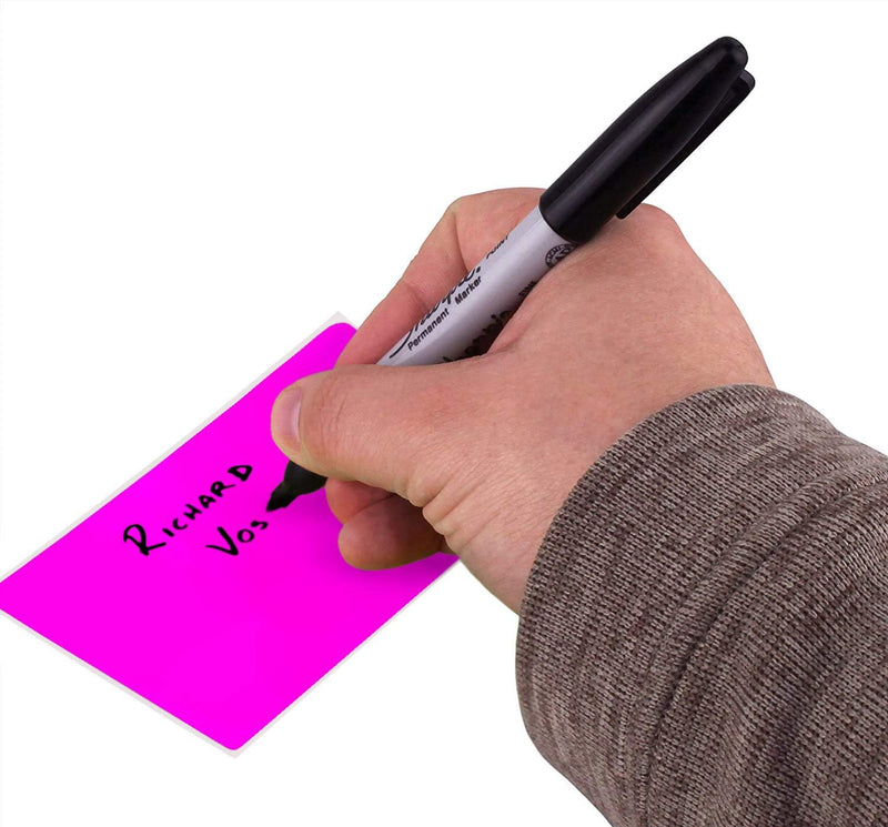 ChromaLabel 3 x 5 inch Permanent Color Code Rectangle Labels, 250 Stickers per Roll, Fluorescent Pink