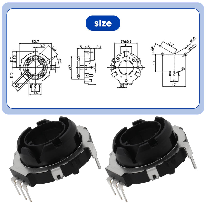 2pcs Hollow Shaft Encoder EC25 SRGP200200 Encoder for Car Volume Control Compatible with Cuisinart TOA-65 Toaster via Rotary Knob