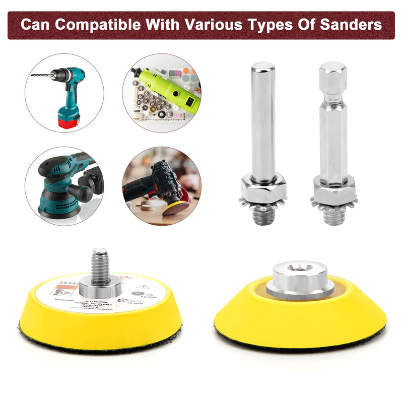 [Australia - AusPower] - 240+8 Pcs Sanding Discs Pad Kit, 2 Inch Die Grinder Sanding Disc Sander Attachment for Drill Sanding Attachment Rotary Sander Pads Include 60-3000 Grit 240 