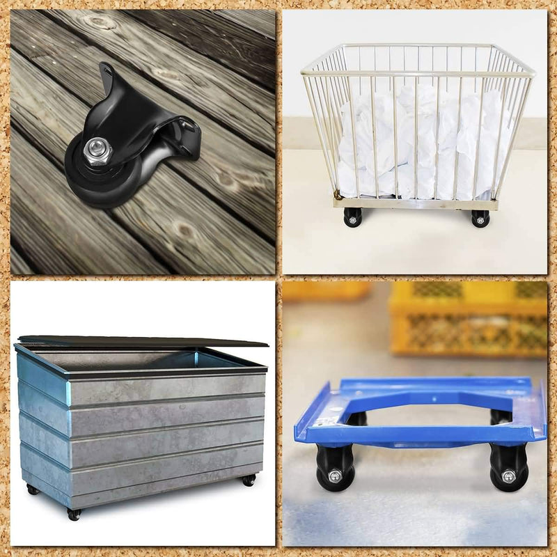 [Australia - AusPower] - FactorDuty 1.5 inch Heavy Duty Polyurethane Caster Wheels Rigid Fixed Non Swivel Industrial Grade Solid Low Profile Smooth and Silent 800LB Capacity Pack of 4 1.5" Rigid 