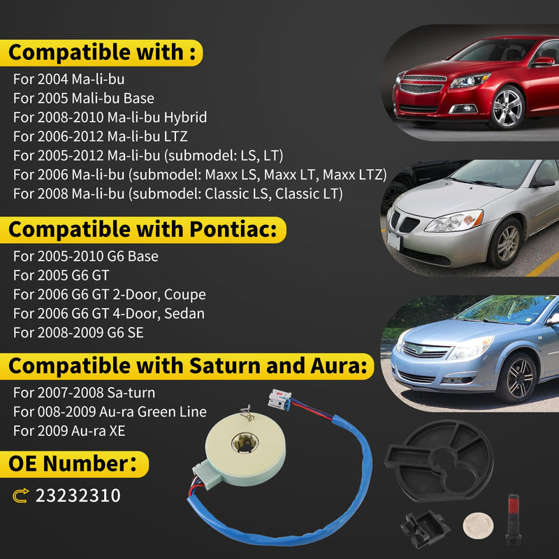 [Australia - AusPower] - Power Steering Torque Sensor For 2004-2012 Chevrolet Malibu, 2005-2010 Pontiac G6, 2007-2009 Saturn Aura, Steering Wheel Position Sensor Replace OE# 23232310 5S15931 