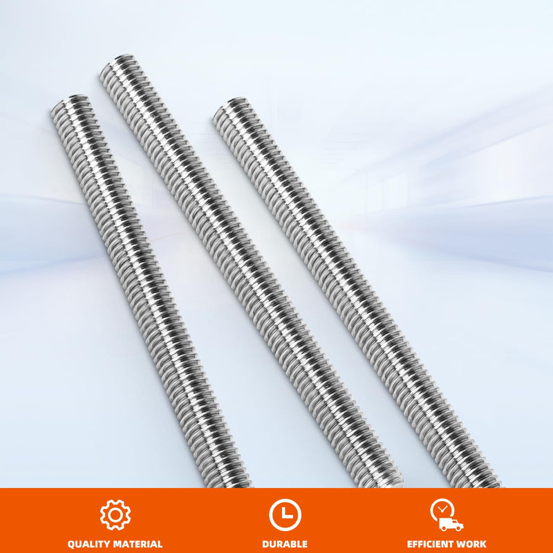 [Australia - AusPower] - M8-1.25 x 100mm Fully Threaded Rod, Long Threaded Screw, 304 Stainless Steel 18-8, Right Hand Threads, 2 PCS M8 x 100mm 