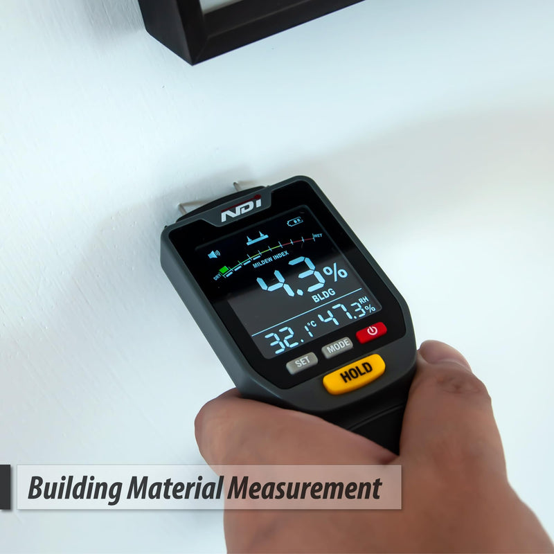 [Australia - AusPower] - NDI 4 in 1 Pin-Type Moisture Meter Wood Moisture/Building Material/Mildew Indication/Ambient Temperature 