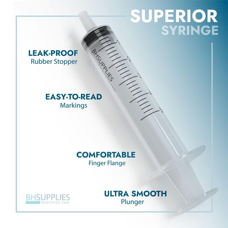 [Australia - AusPower] - BH Supplies 5ml Oral Syringe with Cap (No Needle) - Sterile, Individually Wrapped - 100 Syringe 5 mL - Luer Slip Cap 100.0 