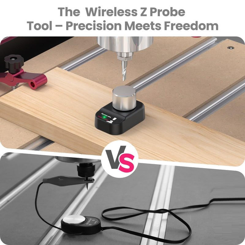 [Australia - AusPower] - CNC Router Wireless Z-Axis Probe Tool Setter 3-Pin DC 5–24V, Normally Open (NO), for CNC Router Engraving Machines, Compatible with GRBL, Mach3 and Other CNC Systems 
