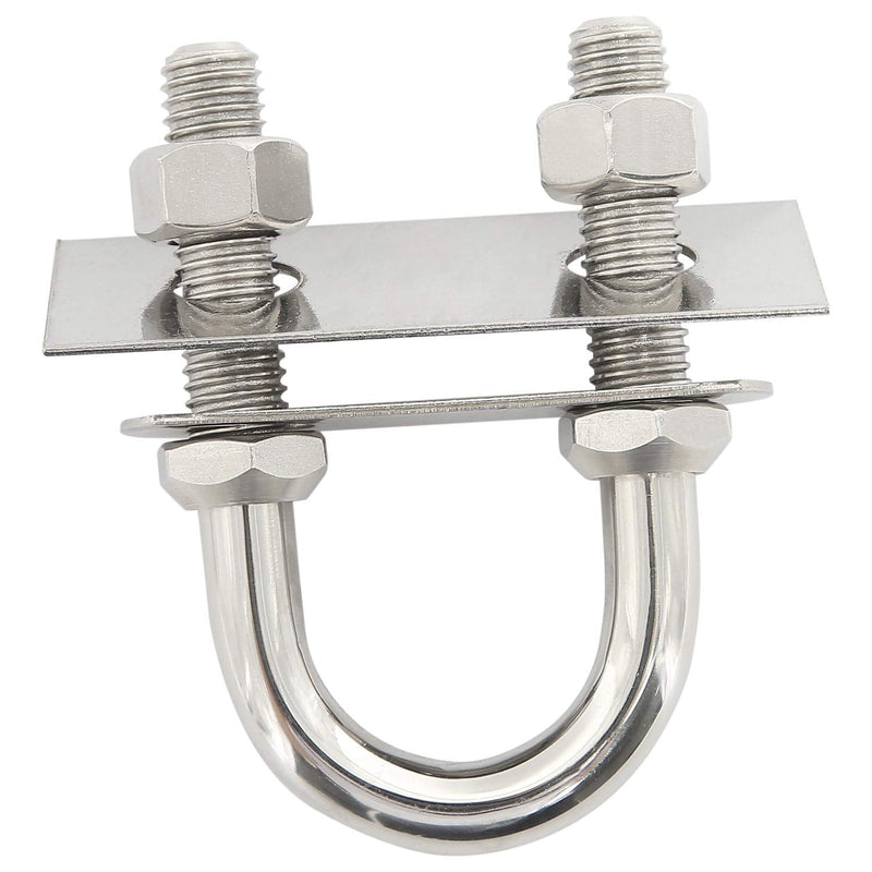 [Australia - AusPower] - NovelBee 2-Pack of Stainless Steel Bow Stern Eye Tie Down U Bolt with Nuts and Washers,Stock Dia.1/2" (Length:3-3/4") 