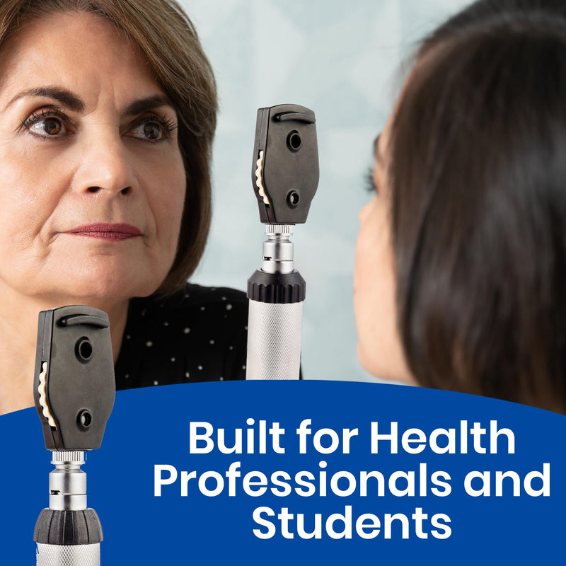 [Australia - AusPower] - Zyrev 2 in 1 Otoscope Oph Set - Perfect for Nursing & Medical Students with Carry Case, Sight Chart & Replacement Ear Speculums 