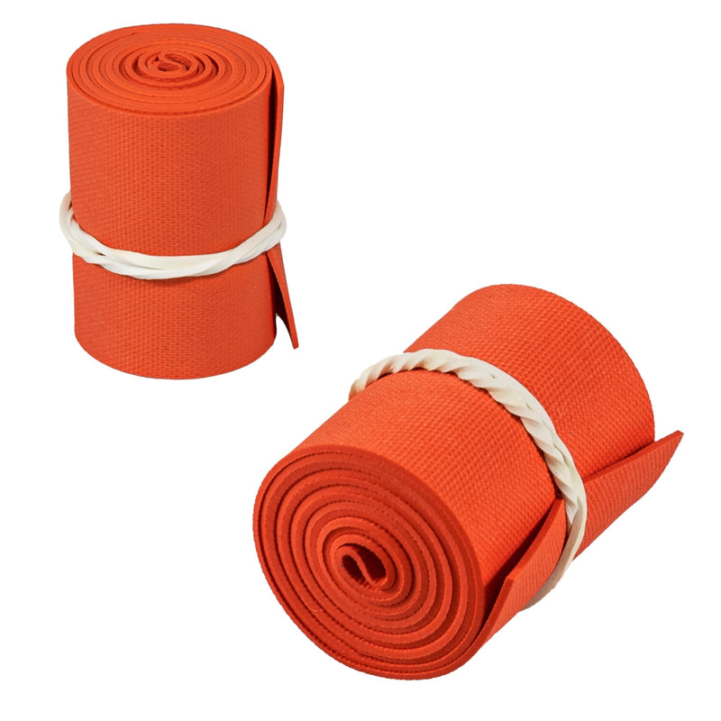 [Australia - AusPower] - Disposable Tourniquet [Pack of 25] Orange 1" x 18 Inch Long Rolled and Banded Single-Use Elastic Latex-Free First Aid Tourniquets (25) 