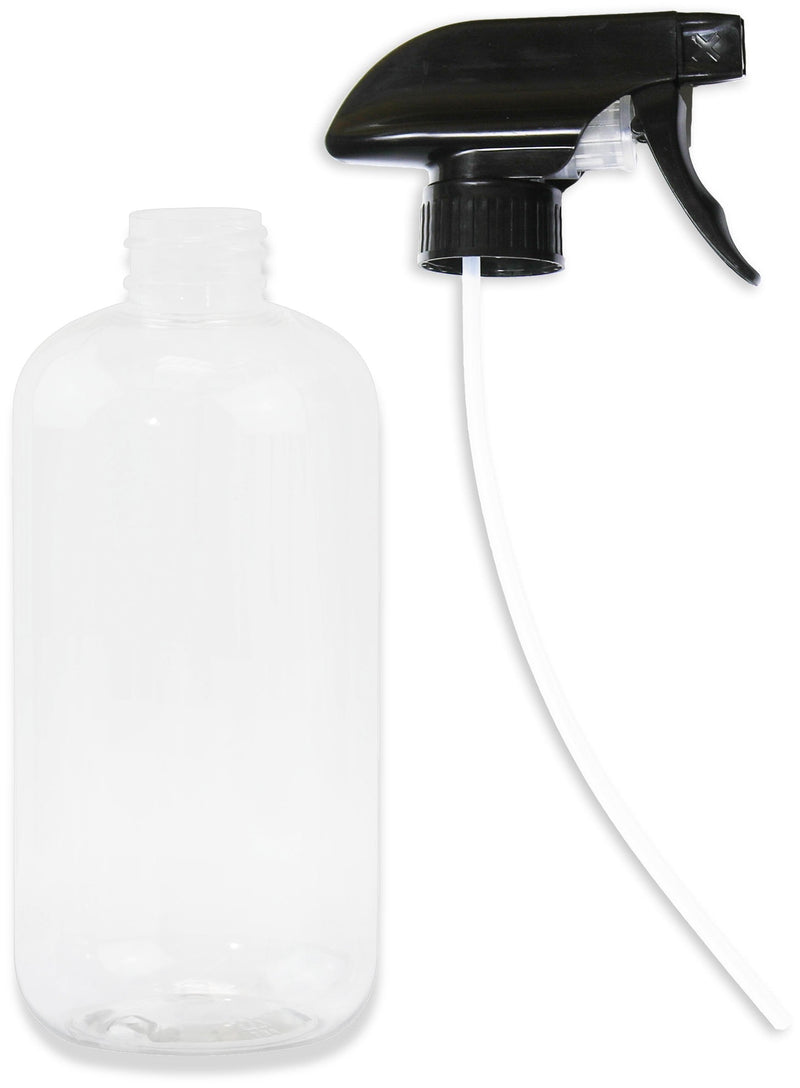 [Australia - AusPower] - EPAuto Heavy Duty Chemical Resistant Spray Bottles with Sprayer (16 oz), Clear, 3-Pack Black 