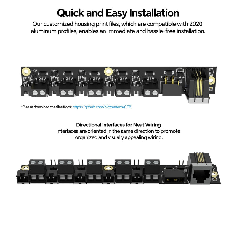 [Australia - AusPower] - BIGTREETECH CEB V1.0 CANbus Expansion Board Perfect for 2020 Aluminum Profiles Support Klipper, EBB SB2240/SB2209 EBB36/42 CAN+Octopus Pro H723, Manta M4P/M5P/M8P Control Board 