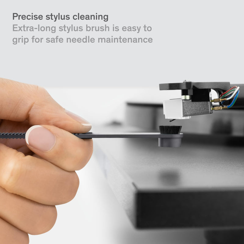 [Australia - AusPower] - Record Cleaner Kit - 2-Piece Vinyl Record Cleaning Kit Includes Vinyl Record Brush & Stylus Cleaner - Carbon Fiber Anti-Static Vinyl Brush & Stylus Brush 