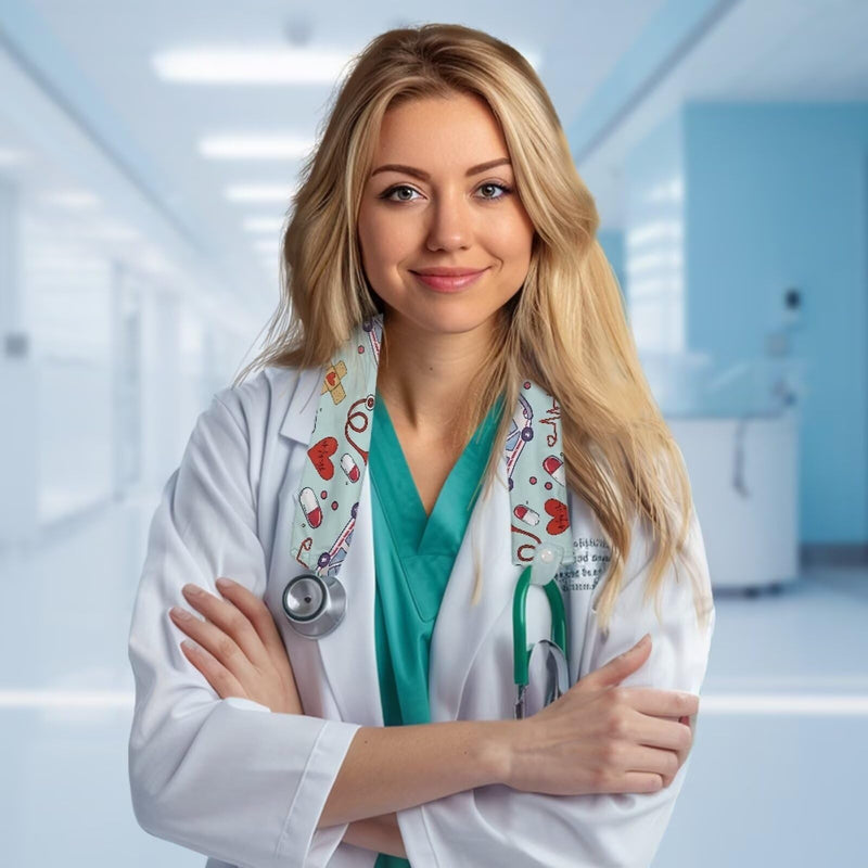 [Australia - AusPower] - Babrukda Classic Style Stethoscope Cover Scrunchie with Elastic Bottom Snaps 1 Piece Stethoscope Sleeve for Women Men Stethophone Neck Wrap for Nurse Doctor Gifts 1 Pack 