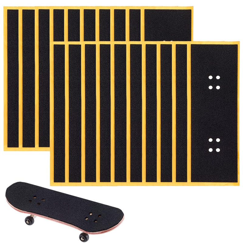 20Pcs Easy Peel Foam Grip Tape Polyethylene Fingerboard Grip Tape Anti-Slip Stickers Adhesive Backing Black Skateboard Adhesive Stickers for Fingerboard Skateboard Obstacles DIY Craft