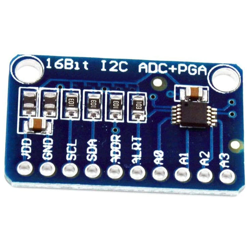 ARCELI 16 Bit 16 Byte 4 Channel I2C IIC Analog-Digital ADC PGA Converter with Programmable Gain Amplifier High Precision ADC Converter Development Board for Arduino Raspberry Pi 1 Stück