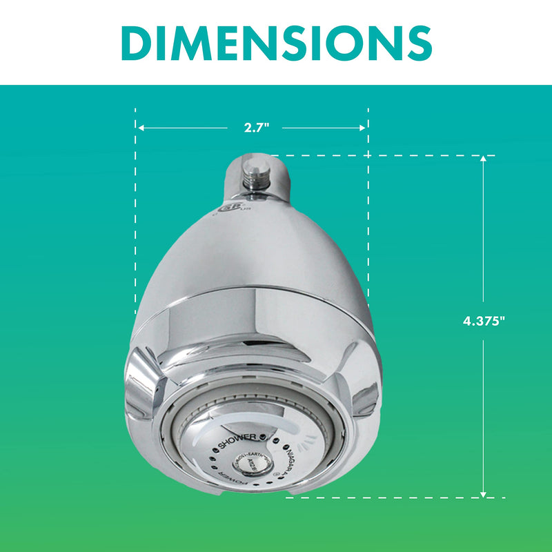 Niagara Conservation Earth Spa with Soap and Soak High Efficiency 1.5 GPM Showerhead in Chrome, N2915C-V Chrome - with Soap & Soak Valve
