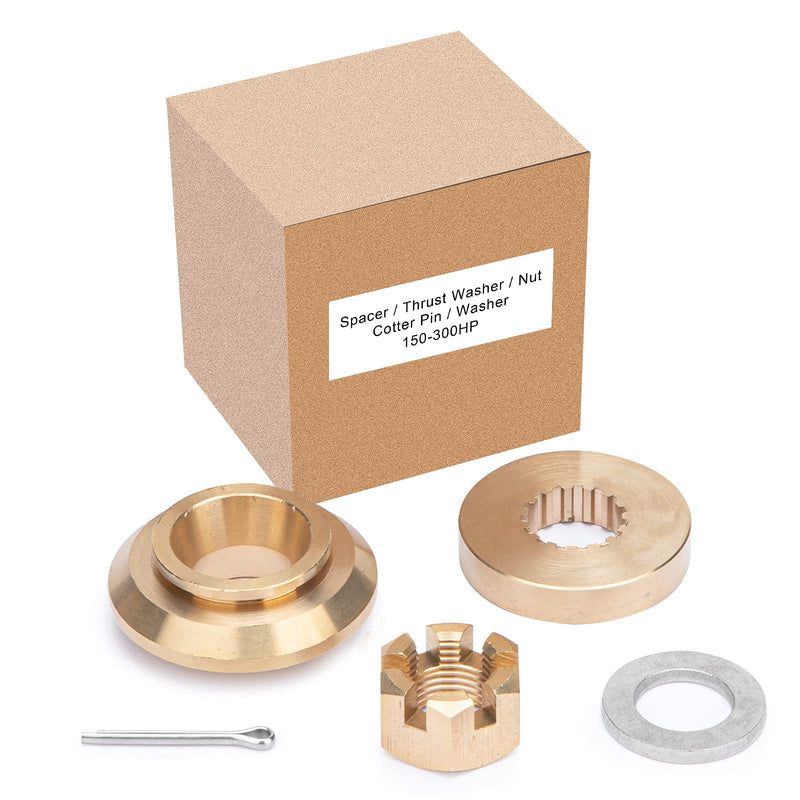 VIF OEM Upgrade Propeller Installation Hardware Kits fit Yamaha 25-30hp/40-55hp/60-85hp/150-300hp Outboard Motos, Thrust Washer/Spacer/Washer/Nut/Cotter Pin Included 40-55hp