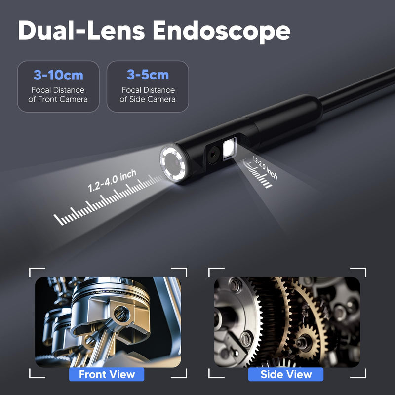 BlueFire Upgraded Endoscope Camera with Light, 1920P HD Borescope, 16.4ft Semi-Rigid Snake Camera for Android and iOS Smartphone, Tablet, Black, IP67 Waterproof 16.4 FT