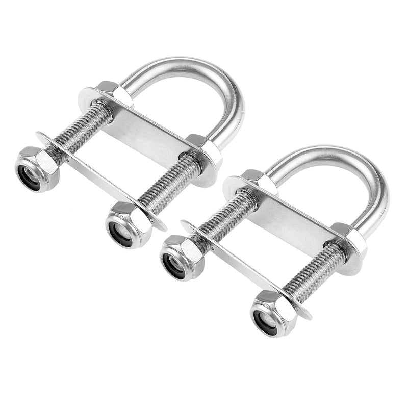2pcs Marine Boat Stern Bow Eye Tie Down U-Bolt Rigging 316 Stainless Steel,M10x90x130x36mm