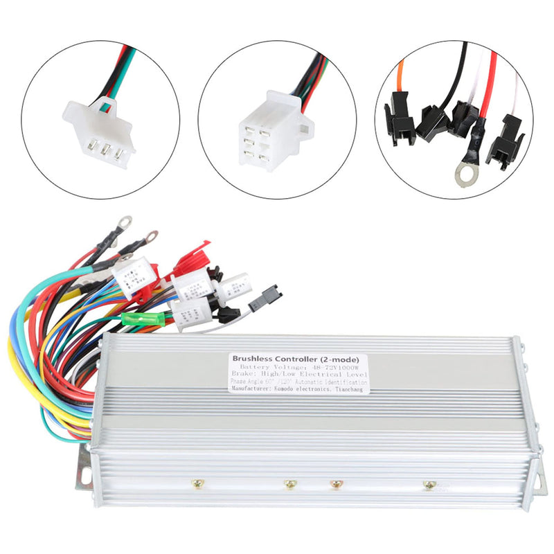 [Australia - AusPower] - waltyotur 48-72V 1000W Brushless Motor Speed Controller Replacement for E-Bike Scooter Motor Controller 