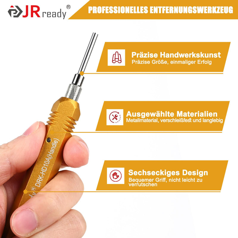 JRready DRK-HD10A Contact Removal Tool For Removing Harting HAN D/Han DD Series From 10A 16A Cold-Crimping Pins TE/WAIN Series 10A Terminals For Heavy Connector De-Pin Tool From Terminals DRK-HD10A-EU