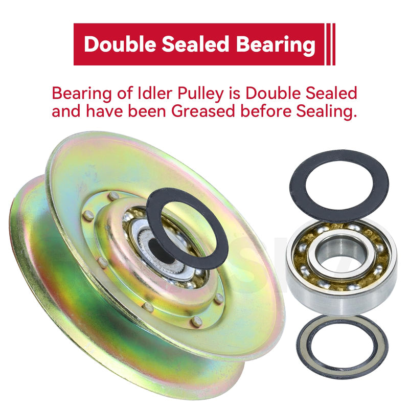 [Australia - AusPower] - GELASKA 139245 Idler Pulley Replaces 532139245 Pulley Idler Craftsman 127783, 532127783, Craftsman Idler Pulley 139245, 123766X, 532106298 for Husqvarna GT160, GT190, GT200, GT2500 Mowers 1 Pack 