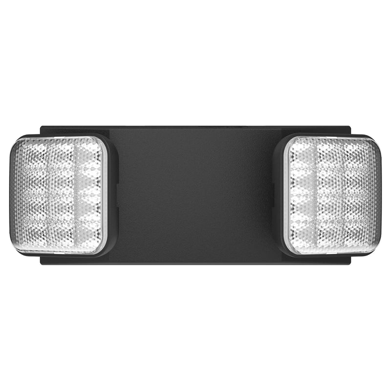 1 Pack Black Led Exit Sign with Emergency Lights &Battery Backup -Adjustable Hardwired 2 LED Head-UL Certified-120-277VAC/Commercial Emergency Lights Fixtures for Home/Business. 1 Pack