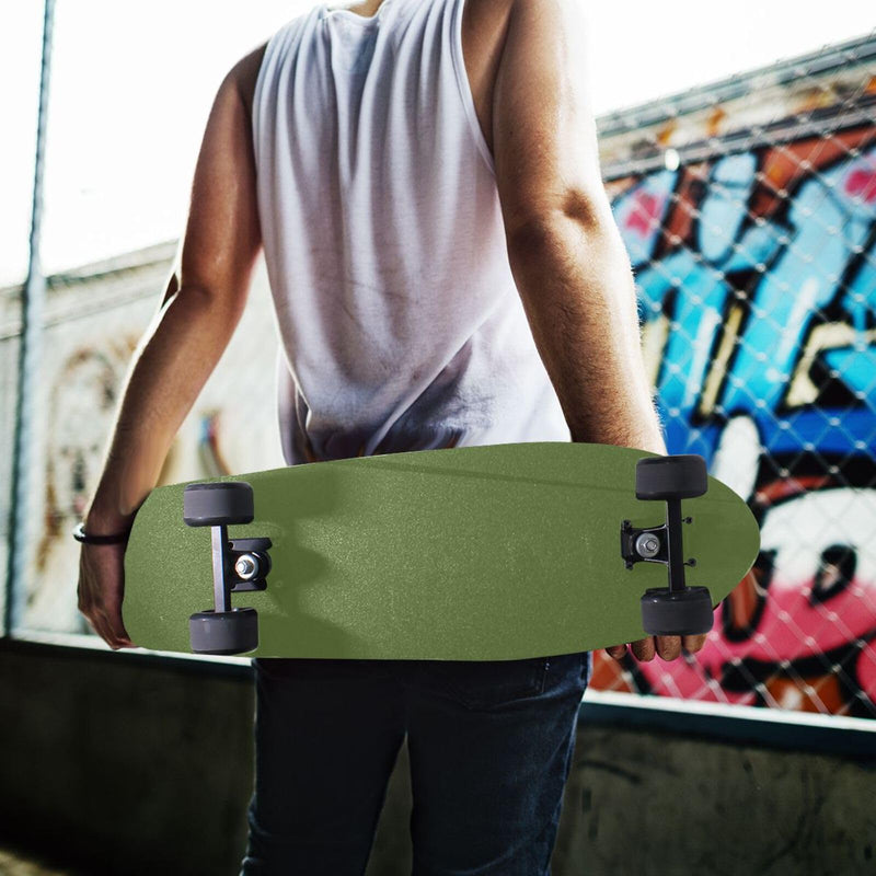 Dark Olive Green Solid Color Skateboard Grip Tape Bubble Free Waterproof Non-Slip Longboard Griptape Sheet for Skateboard, Rollerboard, Scooter, 33 x 9 Inch Dark Olive Green Solid Color