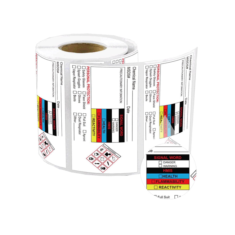 [Australia - AusPower] - Chemical Identifying and Marking Sticker Christmas SDS Stickers Write-in Labels 2x4 inch MSDS Stickers Safety Data Sheet Labels 300pcs 