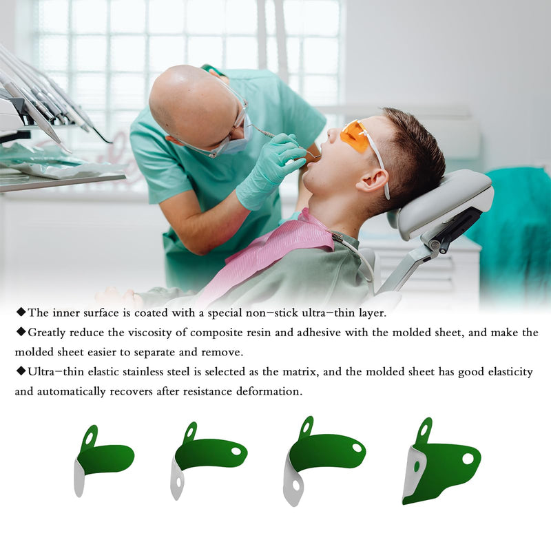 [Australia - AusPower] - Dental Sectional Matrix Bands, Metal Matrix Bands with PTFE Non-Stick Coating Elastic, Dental Sectional Contoured Matrices for Tooth Repair kit. (M4 PTFE 5.5mm) M4 PTFE 5.5mm 