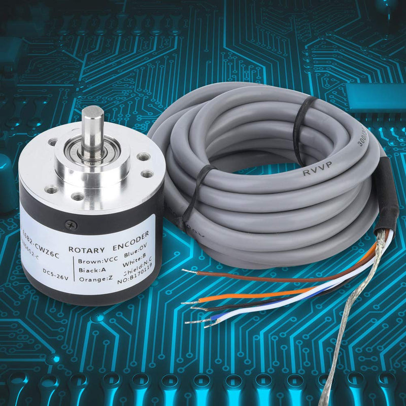 [Australia - AusPower] - Jeanoko E6B2-CWZ6C Incremental Encoder Quick Response Incremental Rotary Encoder Internal ASIC Devices DC5~26V OD ?38mm(1024P/R) 