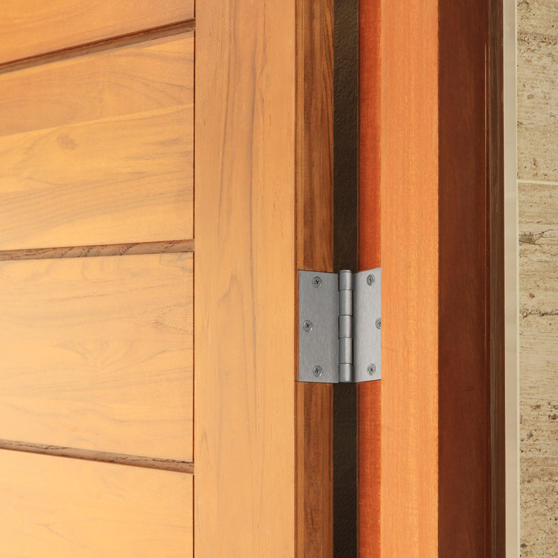 [Australia - AusPower] - Design House 181479 Square Corner Steel Door Hinge Door Hardware Door Hinges Interior Doors, 3.5" x 3.5", Satin Nickel, 3Pack 3.5 x 3.5 3-Pack 