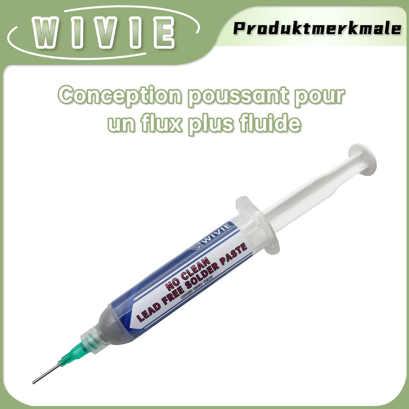 Sn42/Bi58 T4 Lead-Free Soldering Paste, No Cleaning Required, Melting Point 138°C, Supplied by WIVIE (40g) 40g